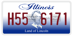 H556171 license plate in Illinois