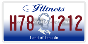 H781212 license plate in Illinois