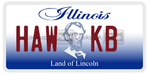 HAWKB license plate in Illinois