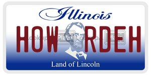 HOWRDEH license plate in Illinois