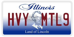 HVYMTL9 license plate in Illinois