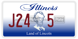J245  license plate in IL