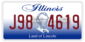J984619 license plate in Illinois