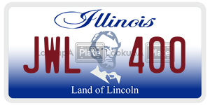 JWL400 license plate in Illinois