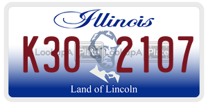 K302107 license plate in Illinois