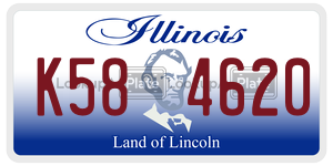 K584620 license plate in Illinois