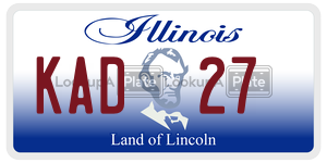 KAD27  license plate in IL