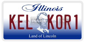 KELKOR1  license plate in IL