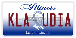 KLAUDIA license plate in Illinois