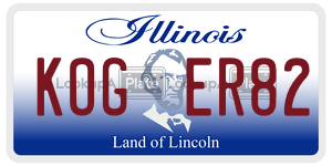 KOGER82 license plate in Illinois