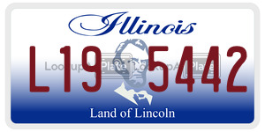 L195442 license plate in Illinois