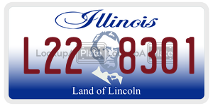 L228301 license plate in Illinois