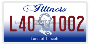 L401002  license plate in IL