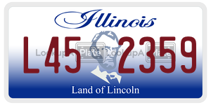 L452359  license plate in IL