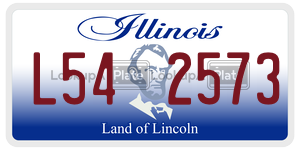 L542573 license plate in Illinois