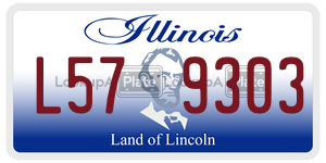 L579303  license plate in IL