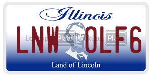 LNWOLF6  license plate in IL