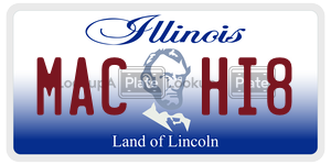 MACHI8 license plate in Illinois