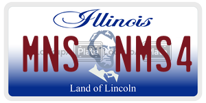MNSNMS4 license plate in Illinois
