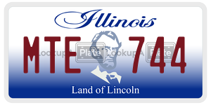 MTE744 license plate in Illinois