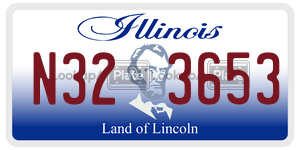 N323653  license plate in IL