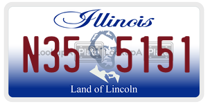 N355151 license plate in Illinois