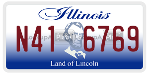 N416769 license plate in Illinois