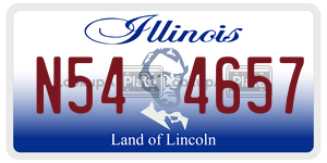 N544657  license plate in IL