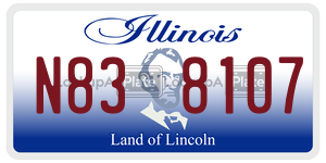 N838107 license plate in Illinois