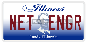 NETENGR license plate in Illinois