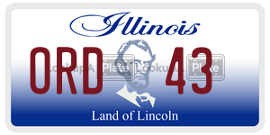 ORD43  license plate in IL