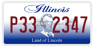 P332347  license plate in IL