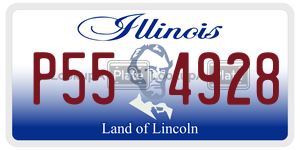 P554928 license plate in Illinois