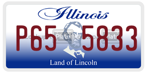 P655833 license plate in Illinois