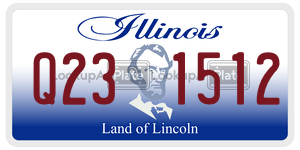 Q231512 license plate in Illinois
