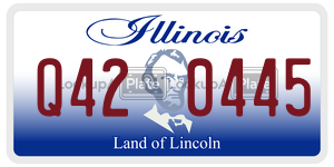Q420445 license plate in Illinois