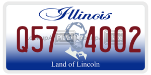 Q574002  license plate in IL