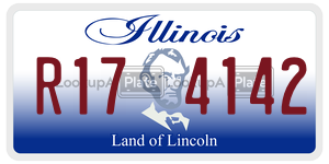 R174142 license plate in Illinois