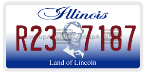 R237187  license plate in IL