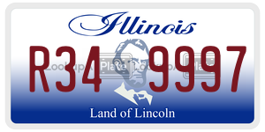 R349997  license plate in IL