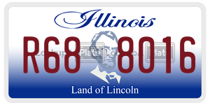R688016  license plate in IL