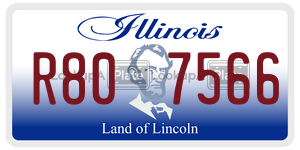 R807566  license plate in IL