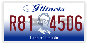 R814506  license plate in IL