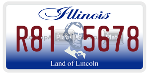 R815678 license plate in Illinois