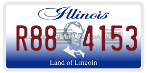 R884153  license plate in IL