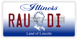 RAUDI license plate in Illinois