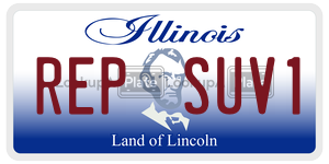 REPSUV1 license plate in Illinois