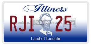 RJI25 license plate in Illinois