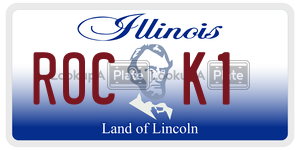 ROCK1 license plate in Illinois