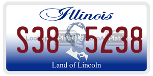 S385238 license plate in Illinois